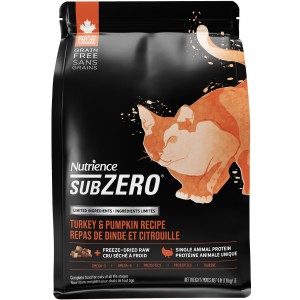 Nutrience Subzero 單一蛋白無穀物全貓乾糧 - 火雞、南瓜配方 10lbs 