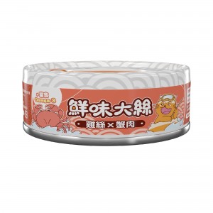 Paw Paw Land Cat Canned Food - Chicken & Crab(Shredded) 80g