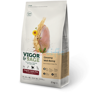 Vigor & Sage Grain Free Adult Dog Food - Ginseng Well-Being 2kg