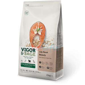 Vigor and Sage 無穀物小型成犬乾糧 - 三文魚百合美毛小型成犬配方 2kg