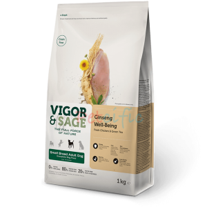 Vigor & Sage Grain Free Small Breed Adult dog Food - Ginseng Well-Being 2kg