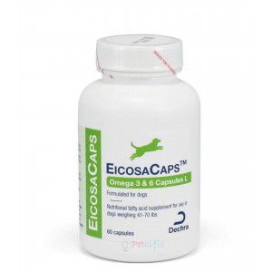 Dechra EicosaCaps Omega 3&6 L For Dog Over 40lbs 60 Capsules