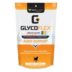 VetriScience GlycoFlex III Bite-sized Chews For Dogs (120 Chews)