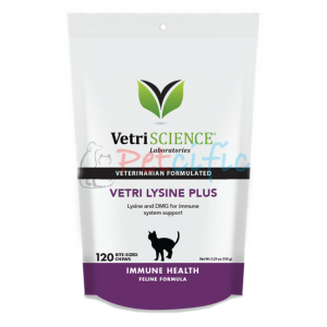 VetriScience Vetri-Lysine Plus 貓隻氨基酸咀嚼肉粒 (120粒)
