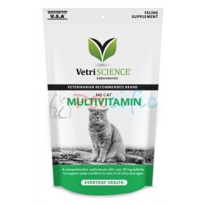 VetriScience Nu Cat Multivitamin 貓隻多種維生素咀嚼肉粒 30粒