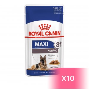 Royal Canin Senior Dog Pouch - Maxi Ageing8+ 140g (10 Pouches)