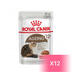 ROYAL CANIN Ageing 12+ Cat (Gravy) 老年貓12+營養主食濕糧（肉汁） 85g (12包)