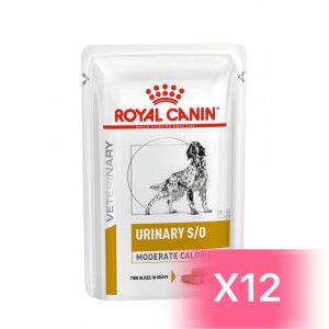 Royal Canin 犬用處方濕包 - Urinary S/O Moderate Calorie 泌尿道(適量卡路里)配方 100g (12包)