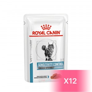 ROYAL CANIN VHN Cat Sensitivity Control Chicken Pouch (Gravy) 成貓過敏控制處方袋裝濕糧（肉汁） SC27 85g (12包)