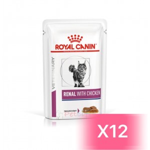 ROYAL CANIN VHN Cat Renal Chicken Pouch 成貓腎臟處方袋裝濕糧（雞肉） RF23 85g (12包)
