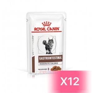 ROYAL CANIN VHN Cat GastroIntestinal Moderate Calorie Pouch (Gravy) 成貓腸胃處方袋裝濕糧（適量卡路里肉汁） GIM35 85g (12包)