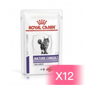 ROYAL CANIN VHN Cat Mature Consult Balance Pouch (Loaf) 老貓均衡營養健康管理袋裝濕糧（肉塊） 85g (12包)