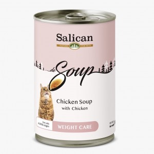 Salican 挪威森林貓湯水罐頭 - 雞湯配雞肉(體重控制) 140g