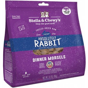 Stella & Chewy's Freeze Dried Adult Cat Food - Absolutely Rabbit 8oz