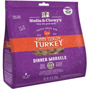 Stella & Chewy's Freeze Dried Adult Cat Food - Tummy Ticklin' Turkey 18oz