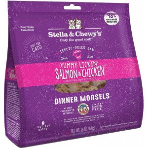 Stella & Chewy's Freeze Dried Adult Cat Food - Yummy Lickin' Salmon & Chicken 8oz
