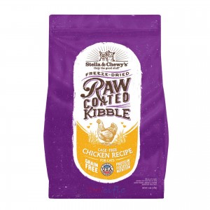 Stella & Chewy's Raw Coated Kibble Grain Free All Life Stages Cat Dry Food - Cage Free Chicken Recipe 2.5lbs