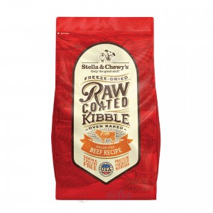 Stella & Chewy's Raw Coated Kibble Grain Free Adult Dog Dry Food - Grass Fed Beef Recipe 3.5lbs