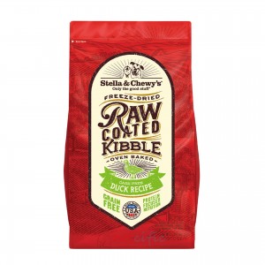 Stella & Chewy's Raw Coated Kibble Grain Free Adult Dog Dry Food - Cage Free Duck Recipe 22lbs