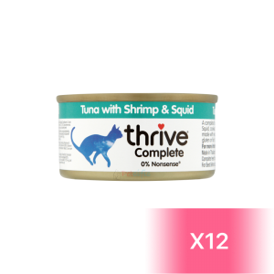 Thrive 脆樂芙 貓罐頭 - 吞拿魚、海蝦、墨魚 75g (12罐)