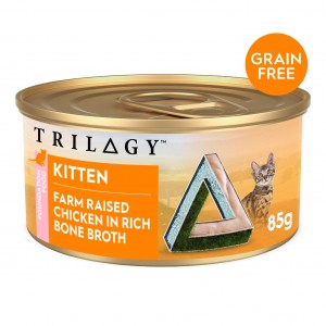 Trilogy 幼貓罐頭 - 農場雞肉(肉絲濃湯幼貓配方) 85g