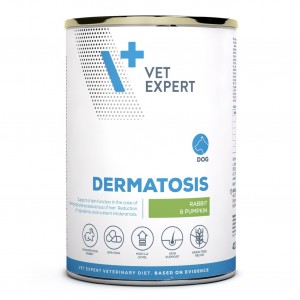 Vet Expert 犬用處方罐頭 - Dermatosis (Rabbit and Pumpkin) 皮膚敏感(兔肉及南瓜)配方 400g (6罐)