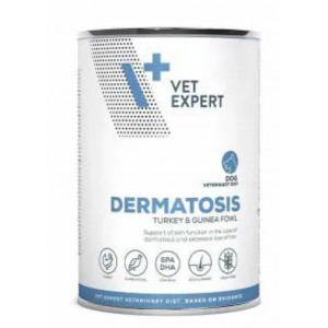 Vet Expert 犬用處方罐頭 - Dermatosis Turkey and Guinea Fowl 皮膚敏感(火雞及珍珠雞)配方 400g (6罐)