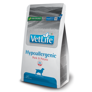 Vet Life 犬用處方乾糧 - Hypoallergenic(Pork and Potato) 低敏(豬、甜薯)配方 2kg
