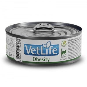 Vet Life 貓用處方罐頭 - Obesity 體重控制配方 85g (12罐)
