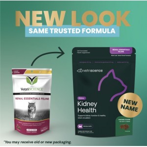 VetriScience Renal Essentials 貓隻腎臟補充咀嚼肉粒 (120粒) (新舊包裝隨機)