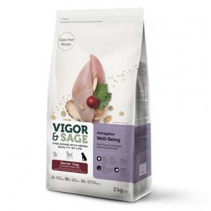 Vigor & Sage Grain Free Senior Dog Food - Astragalus Well-Being 12kg