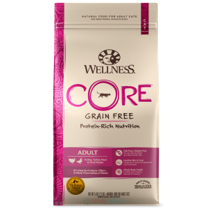 Wellness Core Grain Free Adult Cat Dry Food - Turkey & Duck 11lbs