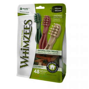 【Limited 5 Per Purchase】Whimzees Dental Dog Treats - Extra Small Size Toothbruch 48 pcs