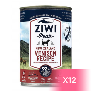 ZiwiPeak 巔峰 鮮肉狗罐頭 - 鹿肉配方 390g (12罐)