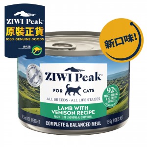 ZiwiPeak 巔峰 鮮肉貓罐頭 - 羊肉配鹿肉配方 185g (12罐)
