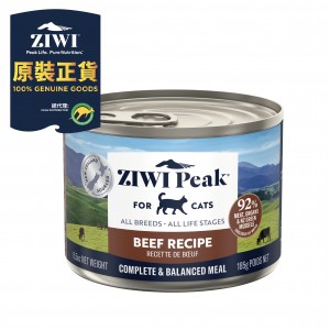 ZiwiPeak 巔峰 鮮肉貓罐頭 - 牛肉配方 185g (12罐)