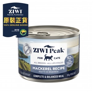 ZiwiPeak 巔峰 鮮肉貓罐頭 - 鯖魚配方 185g (12罐)