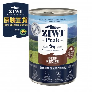 ZiwiPeak 巔峰 鮮肉狗罐頭 - 牛肉配方 390g (12罐)