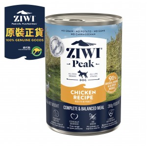 ZiwiPeak 巔峰 鮮肉狗罐頭 - 放養雞肉配方 390g (12罐)