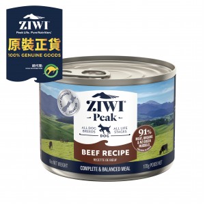 ZiwiPeak 巔峰 鮮肉狗罐頭 - 牛肉配方 170g (12罐)