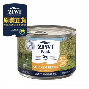ZiwiPeak 巔峰 鮮肉狗罐頭 - 放養雞肉配方 170g (12罐)