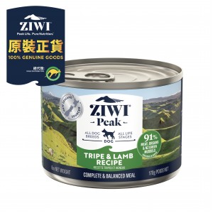 ZiwiPeak 巔峰 鮮肉狗罐頭 - 草胃及羊肉配方 170g (12罐)