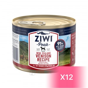 ZiwiPeak 巔峰 鮮肉狗罐頭 - 鹿肉配方 170g (12罐)